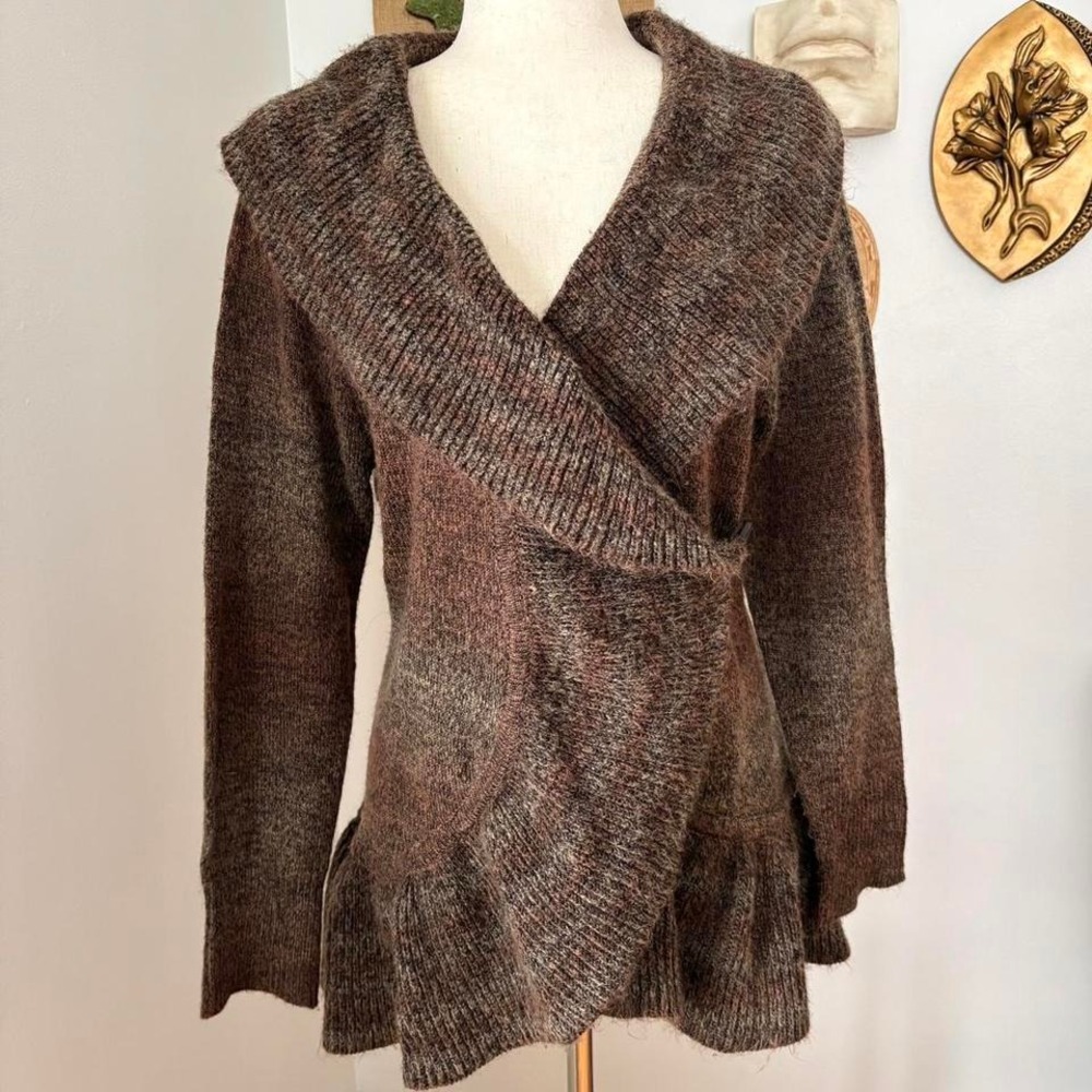 Whimsy Ombre Striped Ruffle Cardigan